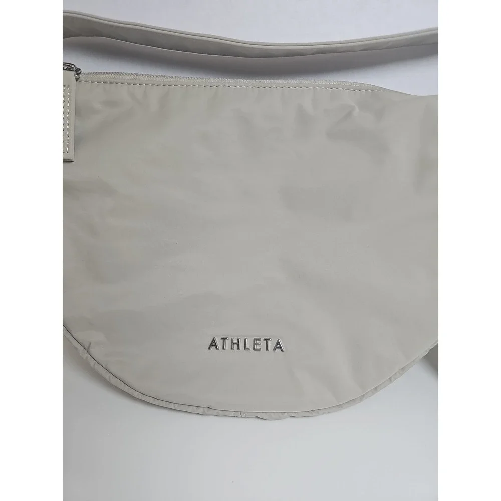 Athleta Bags‎ Womens All About Water Repellent Crossbody Bag Purse Hobo, Beige